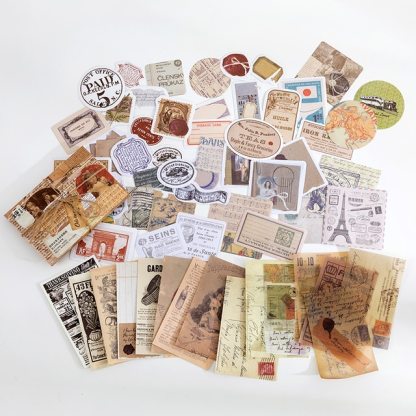 60pcs/boxed Vintage Boxed Stickers for Scrapbooking-JournalTale