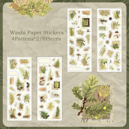 8Sheets/pack Vintage Laser Gold Sticker-JournalTale