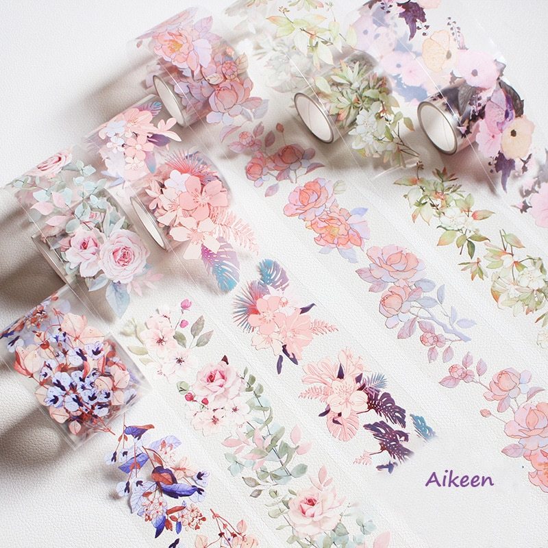 PET Colored Set Washi Tape Flower Fruit Delicacy Washi Set-JournalTale