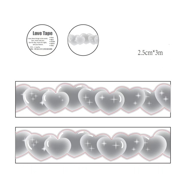 Love Heart Special Landscaping Washi Tape-JournalTale