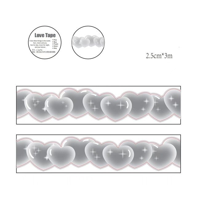 Love Heart Special Landscaping Washi Tape-JournalTale