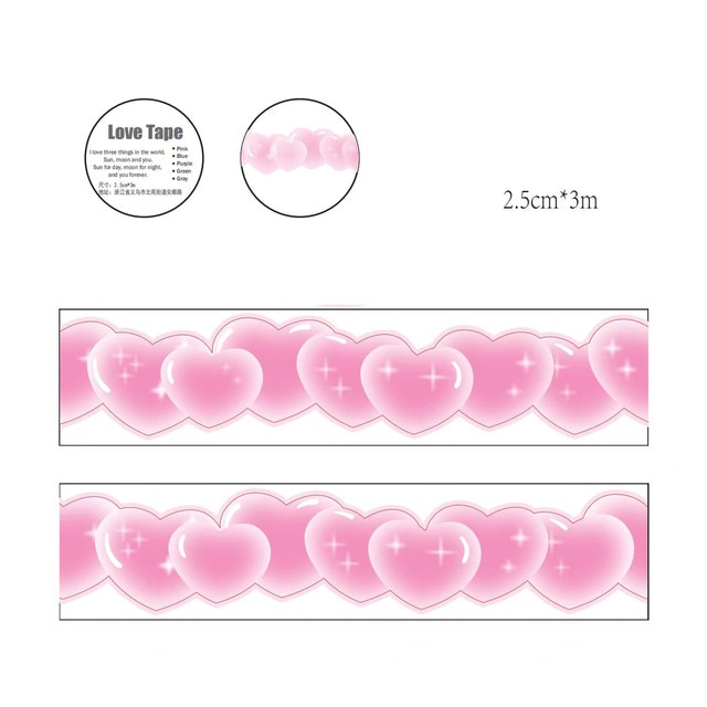 Love Heart Special Landscaping Washi Tape-JournalTale