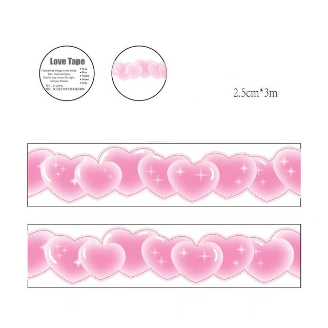 Love Heart Special Landscaping Washi Tape-JournalTale