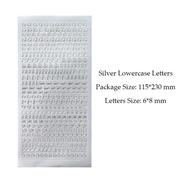 1 Sheet PVC Waterproof Durable Korean Golden Silver-JournalTale