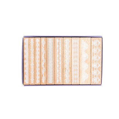 10 PCS Lace Wooden Stamps for Scrapbooking-JournalTale