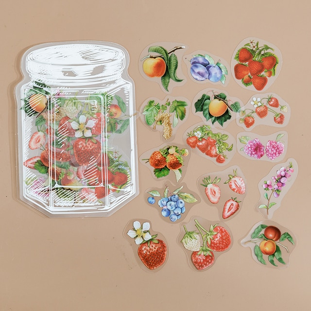 35pcs Flower leaf bread in a bottle Decorative Stickers-JournalTale