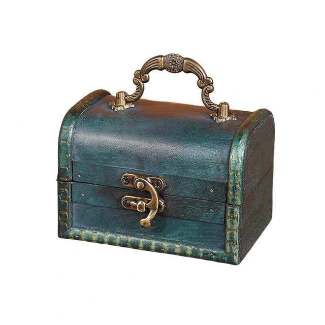 Wooden Jewelry Box Small Suitcase Case-JournalTale
