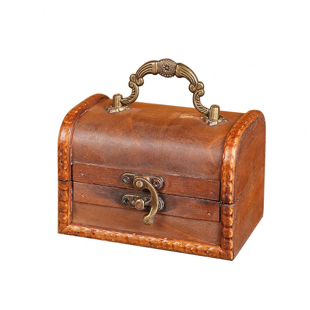 Wooden Jewelry Box Small Suitcase Case-JournalTale