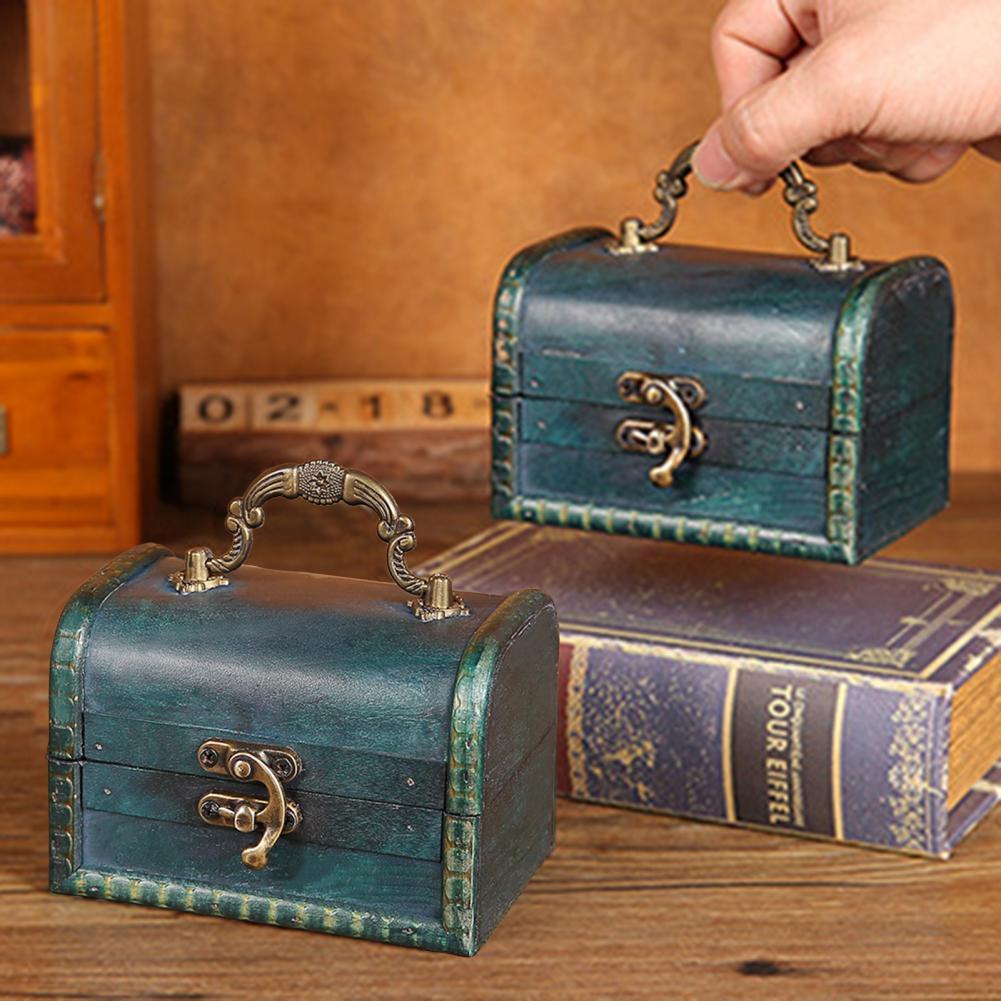 Wooden Jewelry Box Small Suitcase Case-JournalTale