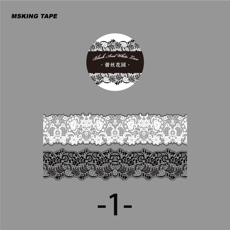 6 Style 200cm/roll Vintage Lace PET Tape-JournalTale