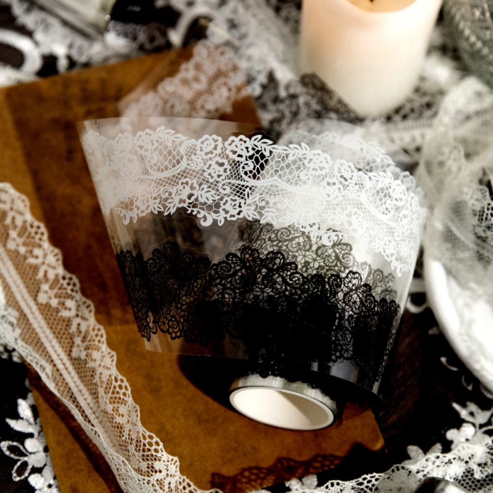 6 Style 200cm/roll Vintage Lace PET Tape-JournalTale