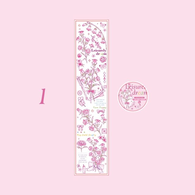 Small fresh plant flower decoration PET tape-JournalTale