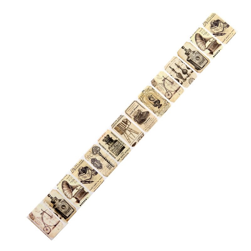Kraft paper tape vintage European time stickers-JournalTale