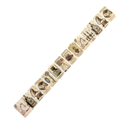 Kraft paper tape vintage European time stickers-JournalTale