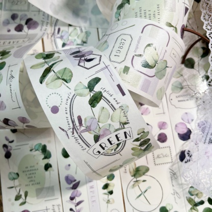 Eucalyptus Leaf Vintage Washi Tape-JournalTale