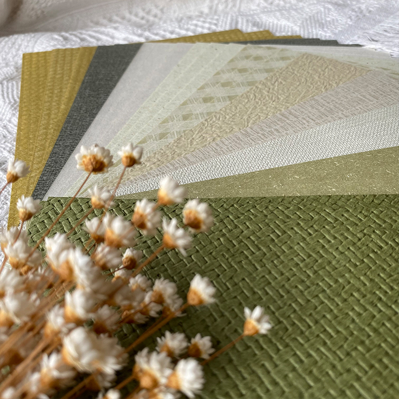 Special color mint green texture material paper towel scrapbook-JournalTale