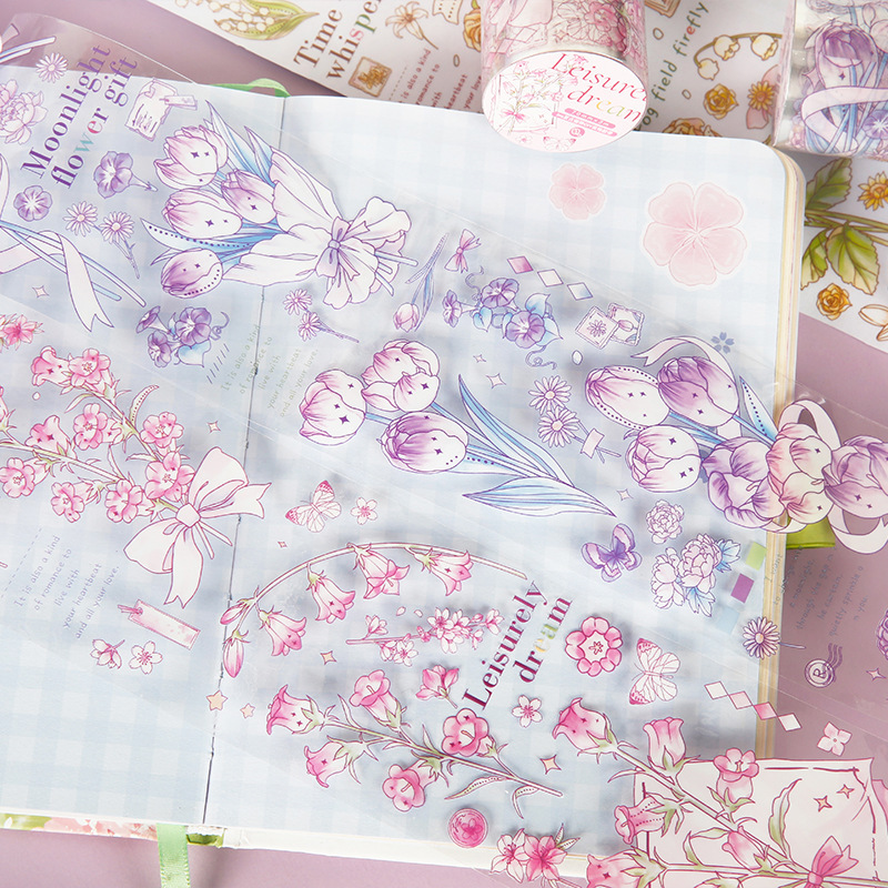 Small fresh plant flower decoration PET tape-JournalTale
