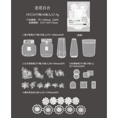 Retro transparent vase handbook material base paper-JournalTale