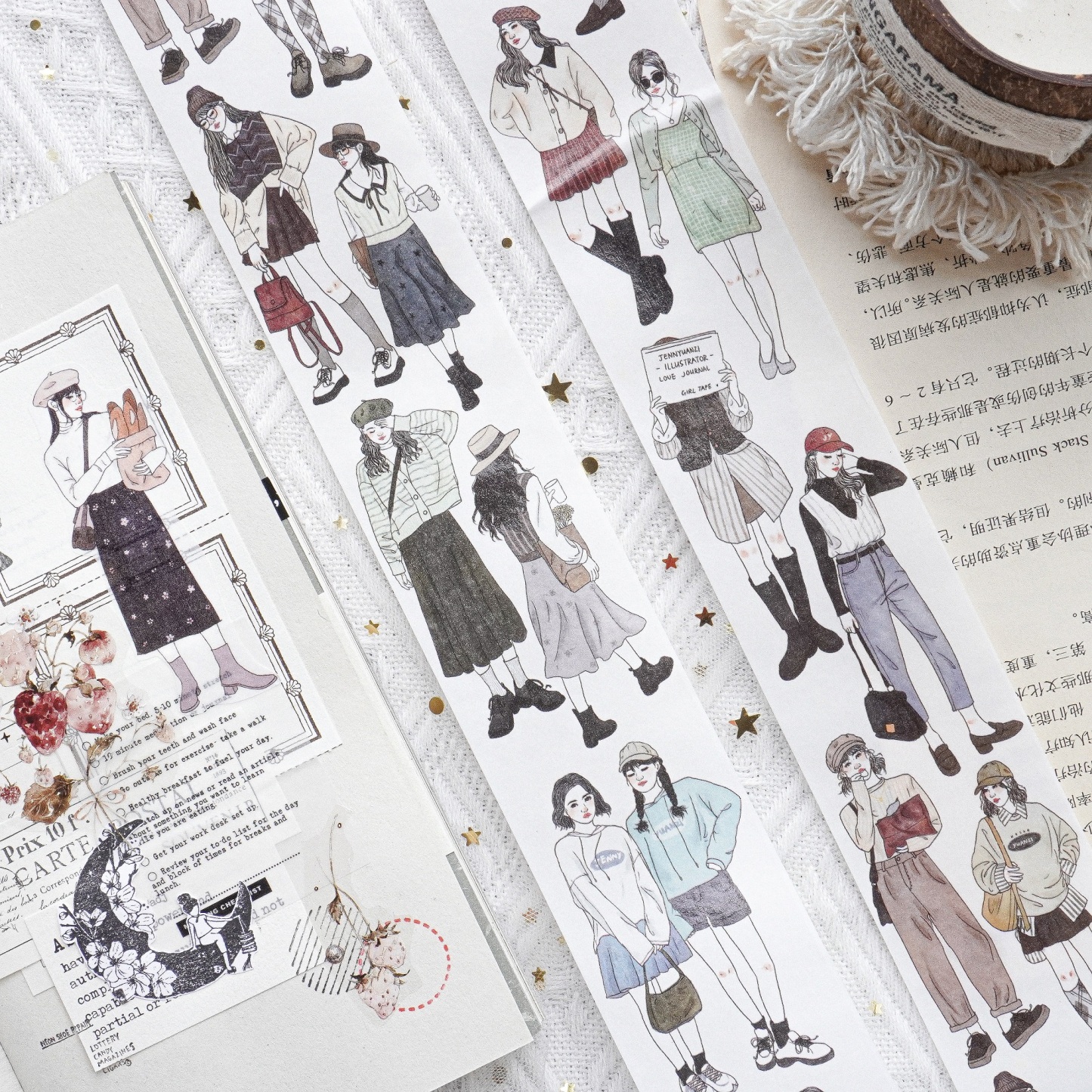 The Girls of Yuanzi "and Paper Character Tape Clipbook-JournalTale