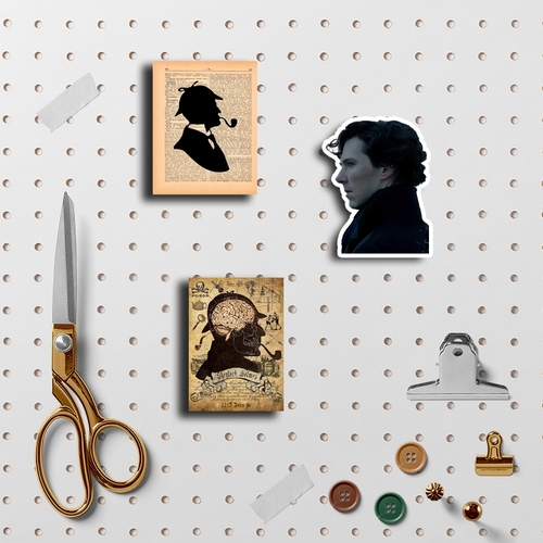 40 pieces of Sherlock Holmes decorative stickers in British retro style-JournalTale