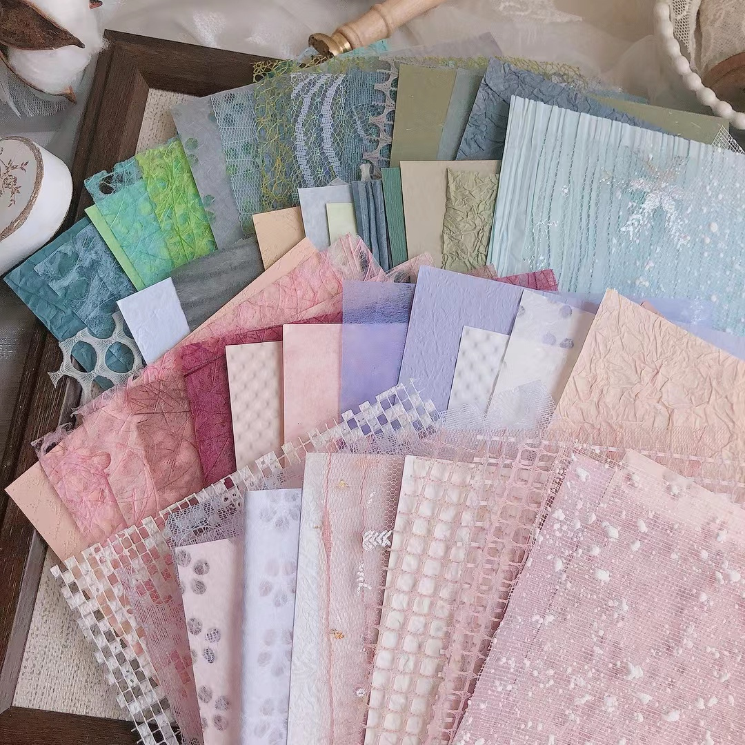 30 mesh special paper mixed material bag scrapbook background-JournalTale