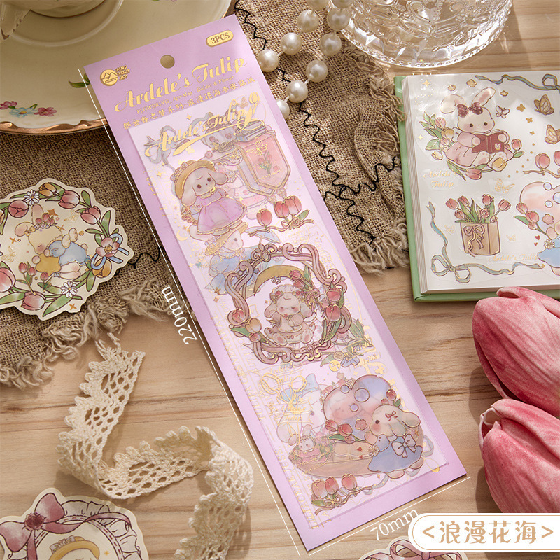 PVC three-dimensional hot stamping flat stickers creative cartoon stickers-JournalTale