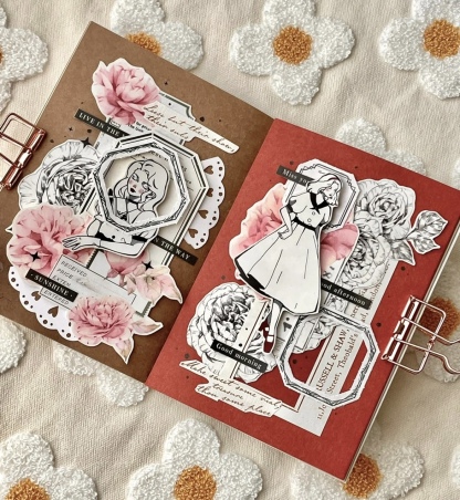 French retro girl character tape pet-JournalTale
