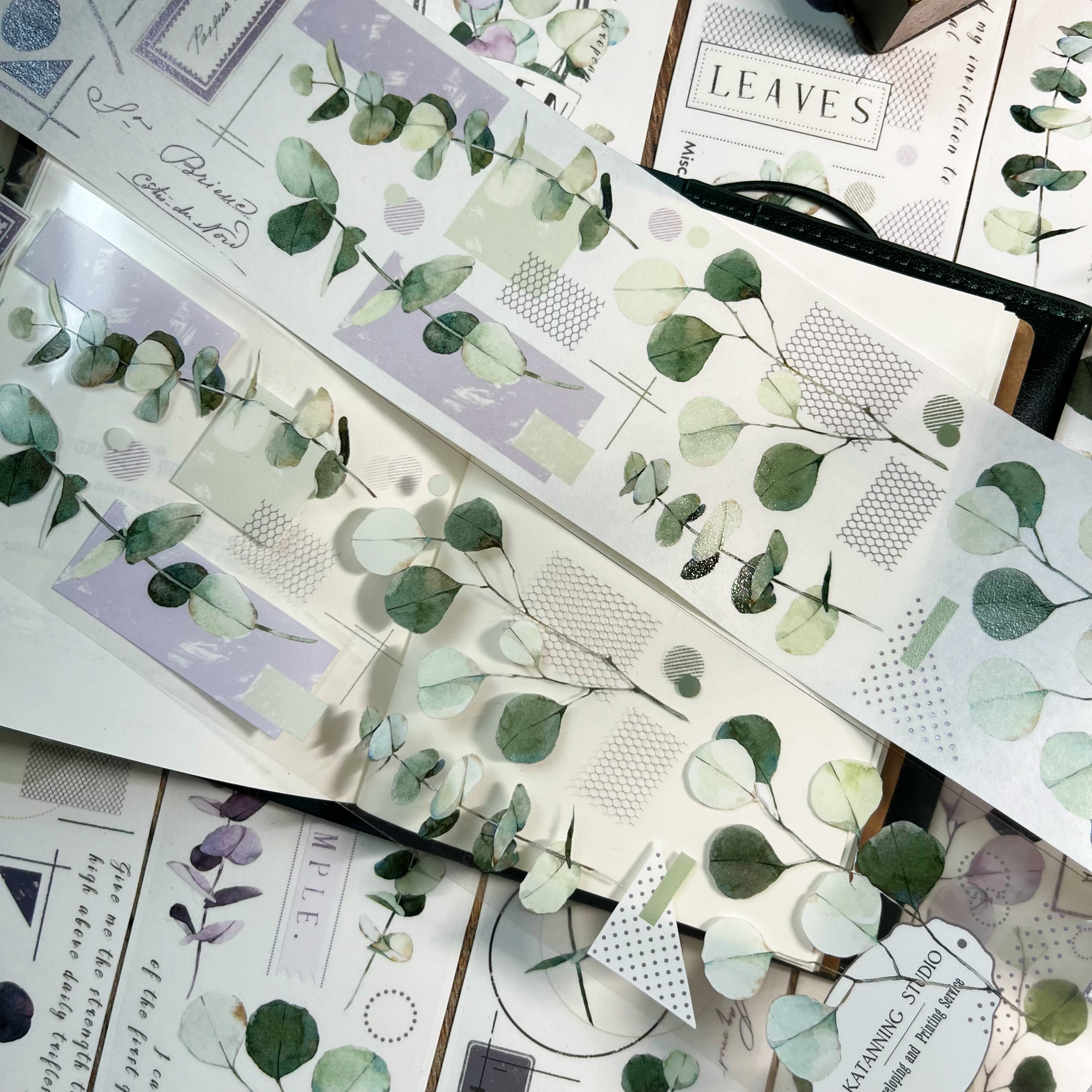 Eucalyptus Leaf Vintage Washi Tape-JournalTale