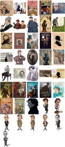 40 pieces of Sherlock Holmes decorative stickers in British retro style-JournalTale