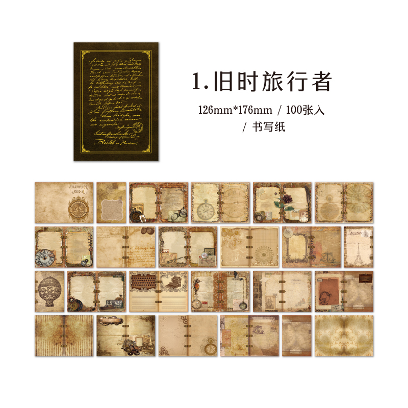 Gold Plated Hand Book Collage Material Paper Notebook-JournalTale