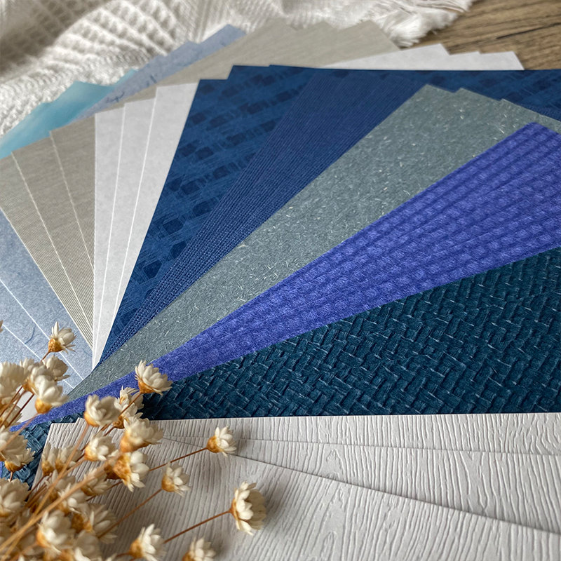 Blue art texture journaling material paper-JournalTale
