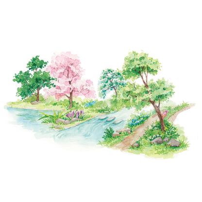 100mm Washi tape stickers stationery material spring creek 10M-JournalTale