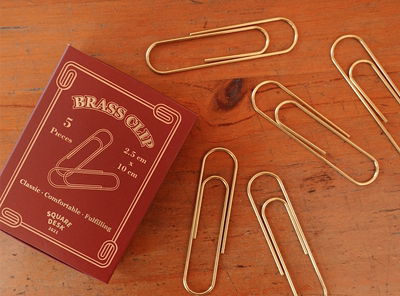 Brass Paper Clip Vintage Bookmark Marker-JournalTale