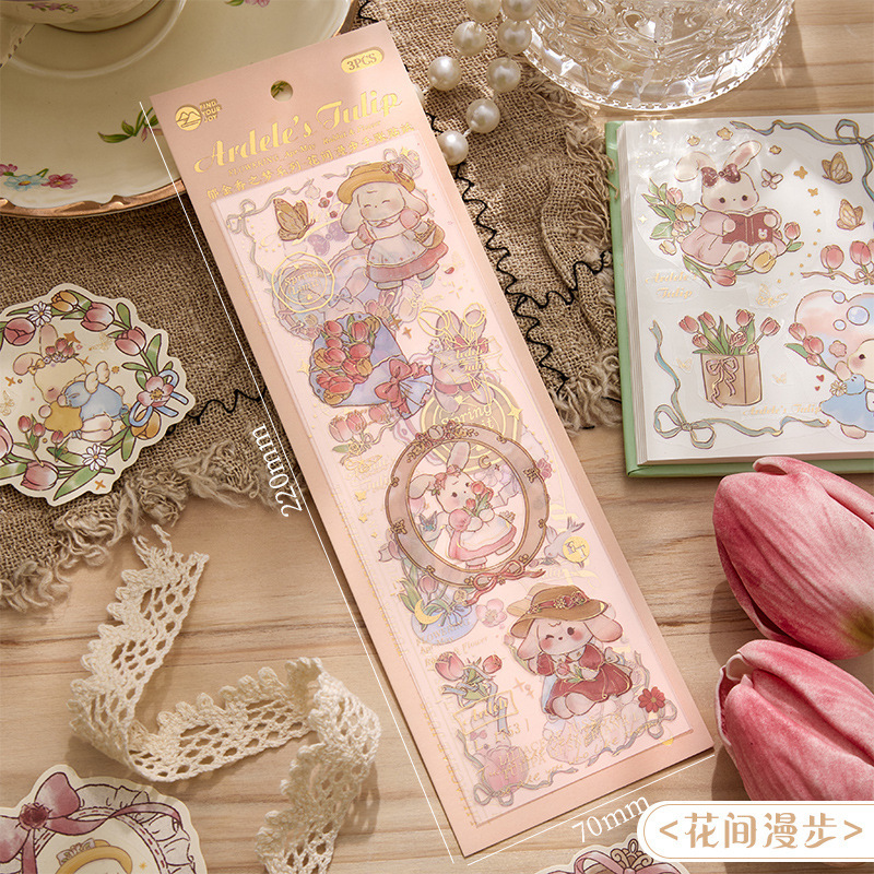 PVC three-dimensional hot stamping flat stickers creative cartoon stickers-JournalTale