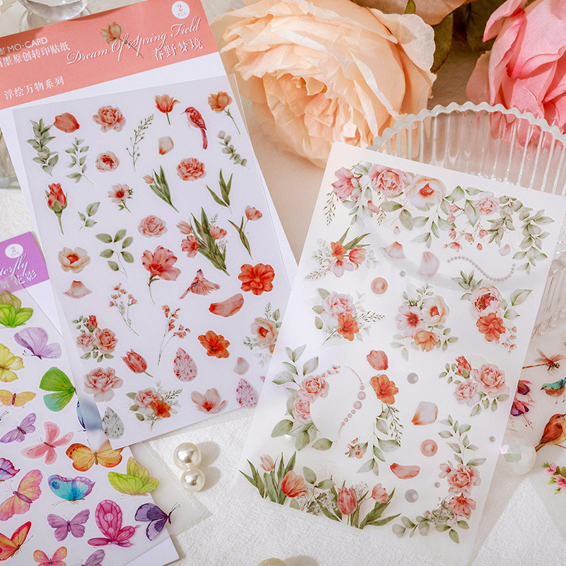 PVC Transfer Sticker Diary Decorative Sticker Plants-JournalTale