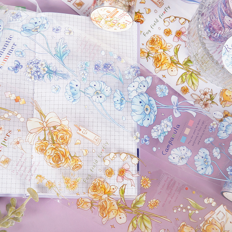 Small fresh plant flower decoration PET tape-JournalTale