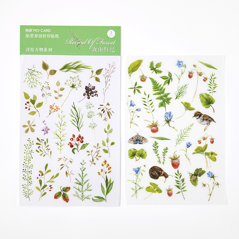 PVC Transfer Sticker Diary Decorative Sticker Plants-JournalTale