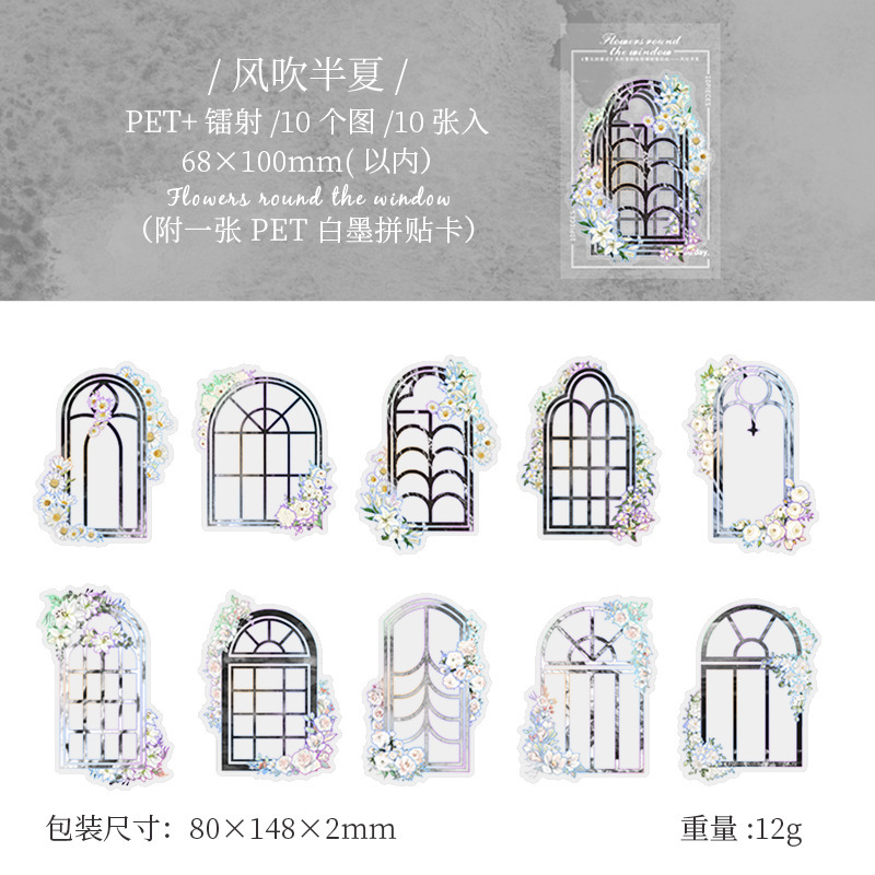 Flowers around the window series artistic transparent flower window-JournalTale