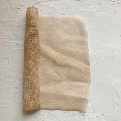 Torn edge gauze brown retro mesh fabric junkjournal-JournalTale
