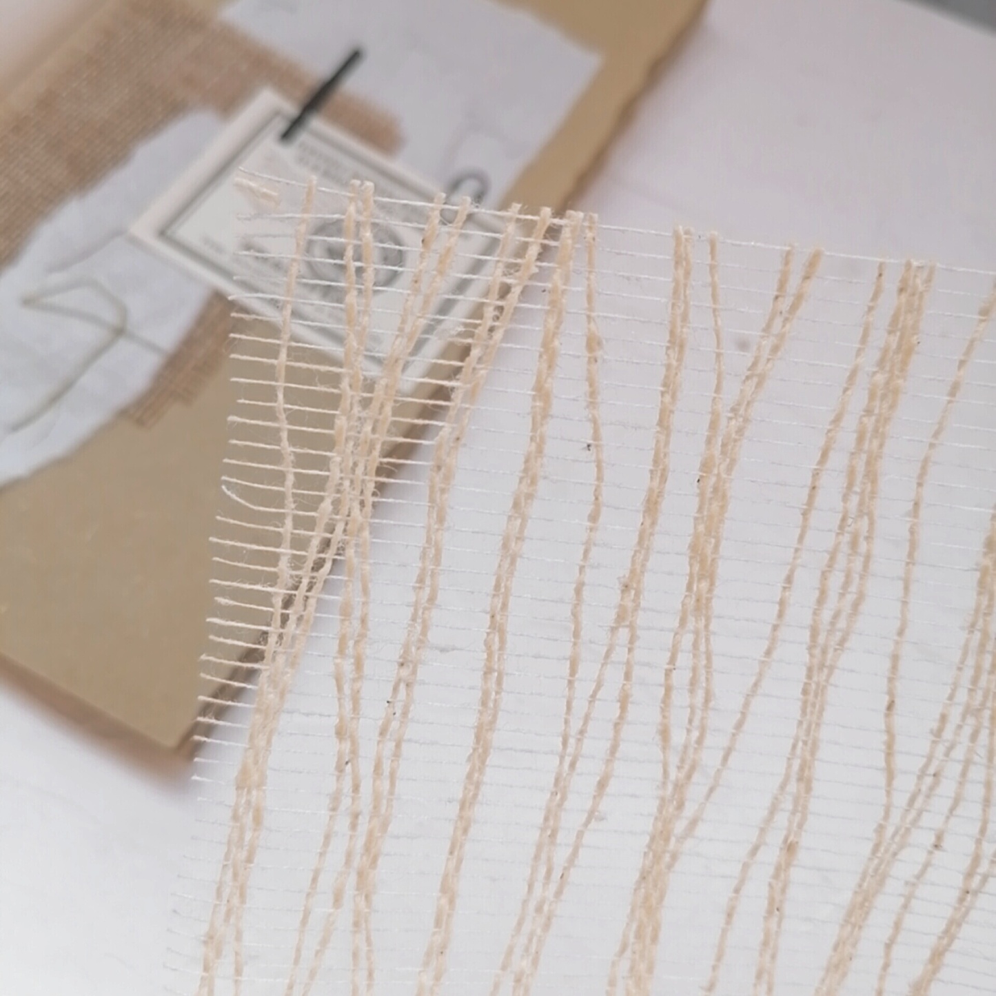 Torn edge hemp mesh kraft decorative paper-JournalTale