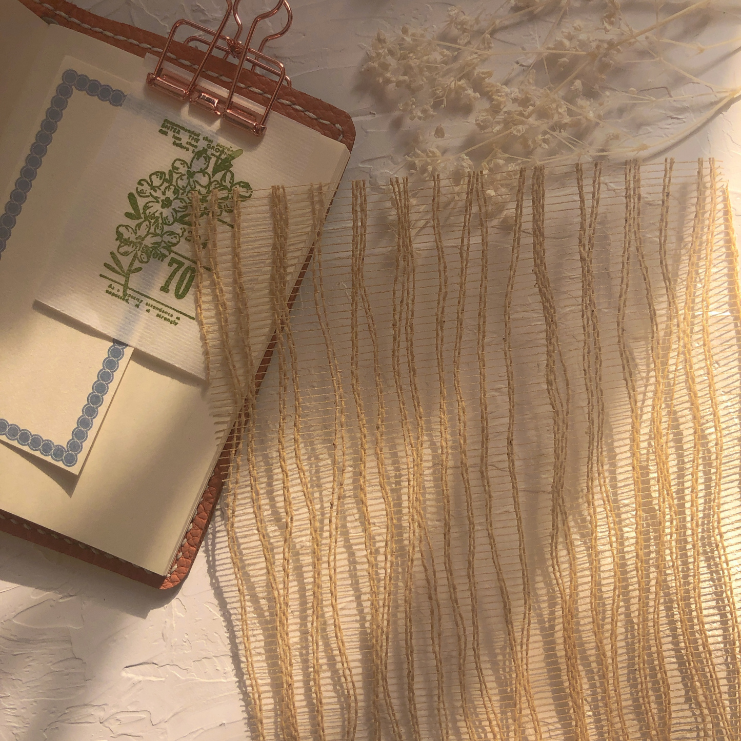 Torn edge hemp mesh kraft decorative paper-JournalTale
