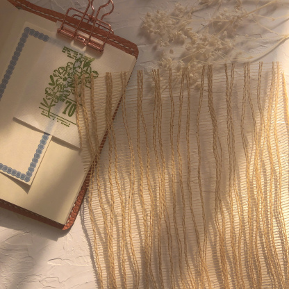 Torn edge hemp mesh kraft decorative paper-JournalTale