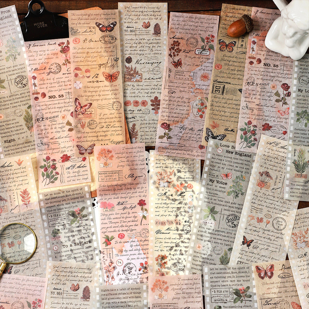 6 garden travelogue series handbook decorative text stickers-JournalTale