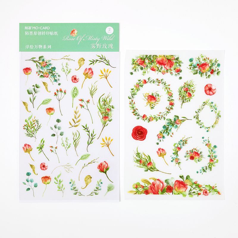 PVC Transfer Sticker Diary Decorative Sticker Plants-JournalTale
