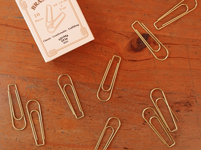 Brass Paper Clip Vintage Bookmark Marker-JournalTale