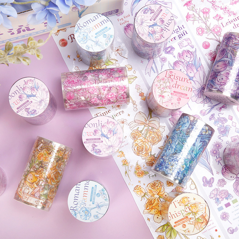 Small fresh plant flower decoration PET tape-JournalTale