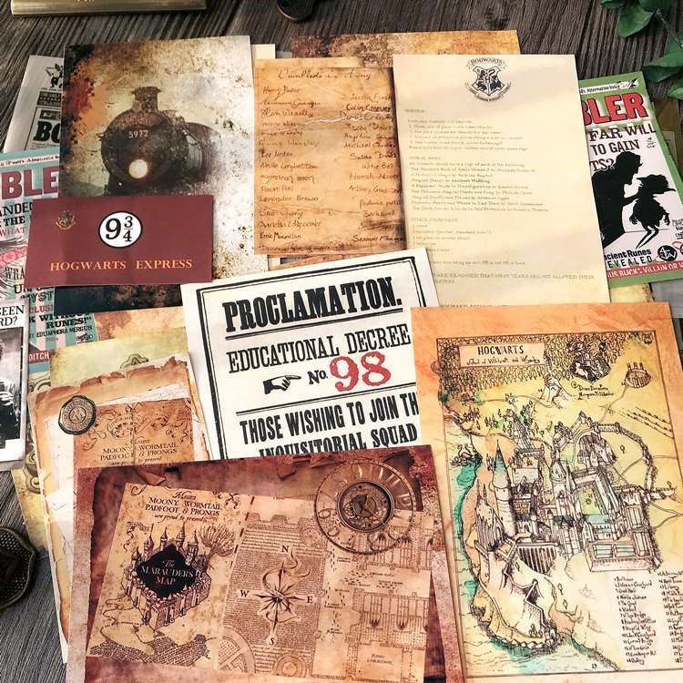 Retro Material Mixed Pack TN Travel Harry Potter Theme-JournalTale