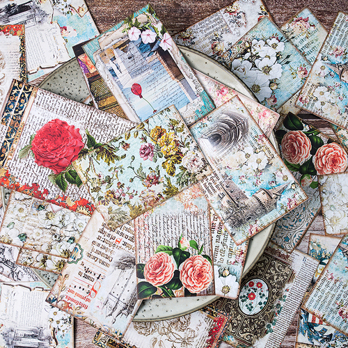 34 pcsVintage gorgeous retro material paper made old-JournalTale