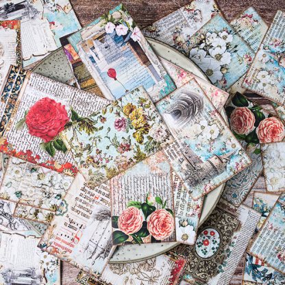 34 pcsVintage gorgeous retro material paper made old-JournalTale