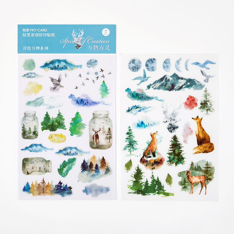 PVC Transfer Sticker Diary Decorative Sticker Plants-JournalTale